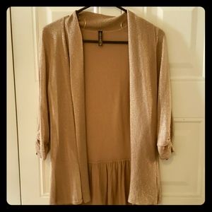 Massini Gold Sparkle Cardigan Size S